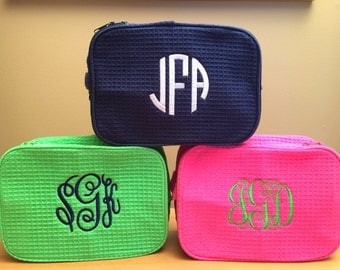 Monogrammed Makeup Cases - Monogram Make Up Bag - Personalized Bridesmaids Makeup Bags - Monogrammed Make Up Bag
