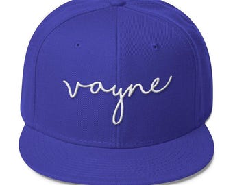 Signature Vayne Snapback, Headwear, Flatbill, Black Baseball Cap, Red White and Blue
