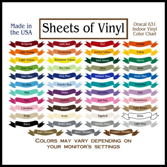 Qty 10/ 12X36 Oracal 631 Oracal vinyl Oracle by SheetsOfVinyl