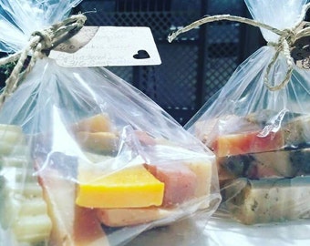 Organic Soap/Soap Samples/Soap Sampler/Mini Soaps/Soap Sample Set/Handmade Soap/Cold Process Soap/Soap Favors/Essential Oil Soap/Shower Gift