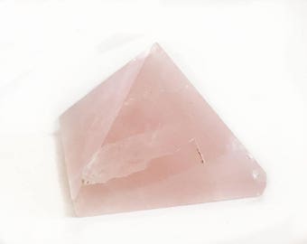 Natural Rose Quartz Pyramid Crystal Stone Gift Wrapped