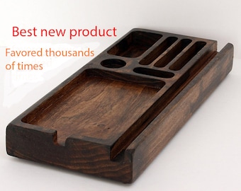 Desk Organizer, Wood Phone Docking Station, Charging Station, Wood iPhone Dock, iPhone Stand, Wood Docking Station, For Her, valentine, Gift