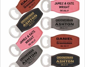 8 ( Eight ) Custom Magnetic Bottle Openers, Thank You Bottle Openers for any occasion, 8-Set Personalized Groomsmen Gifts, Wedding Favors.