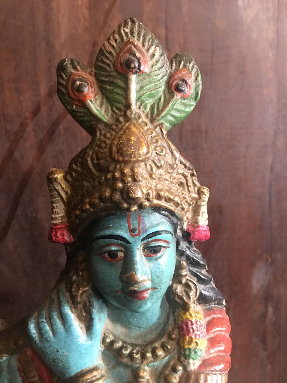 Lord Krishna Clay Statue