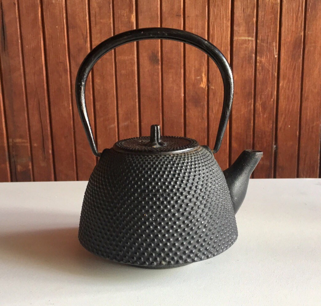 Vintage Iron Tea Kettle Japanese Teapot Weighted Cast Iron