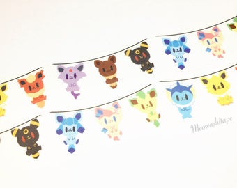 Eevee flag washi tape (T00939)