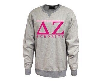 DZ Delta Zeta Inside Out Oversized Sorority Sweatshirt