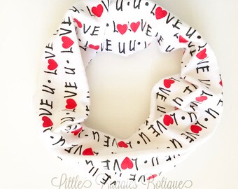 Love You | Infinity Scarf | Toddler Scarf | Baby shower