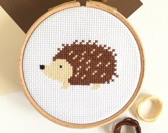 Cross stitch kit - Hedgehog - For Beginners
