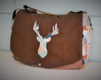 AVAILABLE! Great style Messenger Sling bag / backpack layer / deer