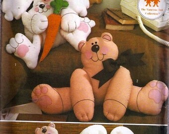 Simplicité Crafts no 7253 - Stuffed Animals (Bear/Rabbit) / Animaux poupées rembourées (ours et lapin))
