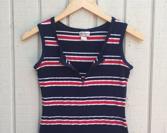 70's Crop // Vintage Crop // Striped Crop Top