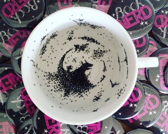 Harry Potter The Grim Inspired Tea Cup & Saucer set - inspired hand made gift