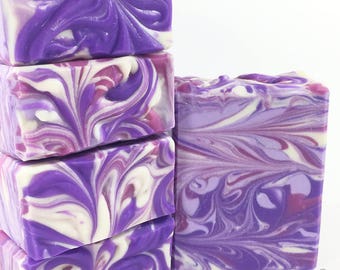 LAVENDER SOAP Homemade Soap Handmade Soap Floral Soap For Her Artisan Soap Cold Process Soap Bath and Body Flower Soap Purple Luxury Soap