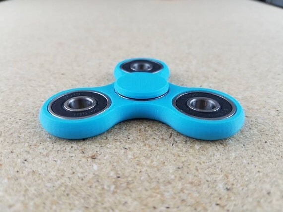 black and blue fidget spinner