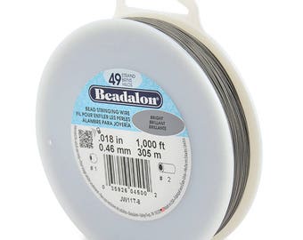 1,000ft - Beadalon 49 Strand .018 BRIGHT Stainless Steel Flex Beading Wire