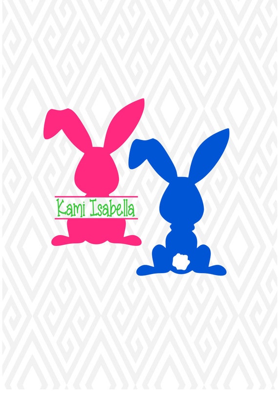 Download Flop Ear Bunny Monogram SVG PNG DXF Ai Eps and Pdf Cutting