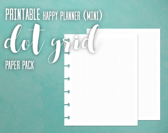 Happy Planner Mini Dot Grid Paper Printable X