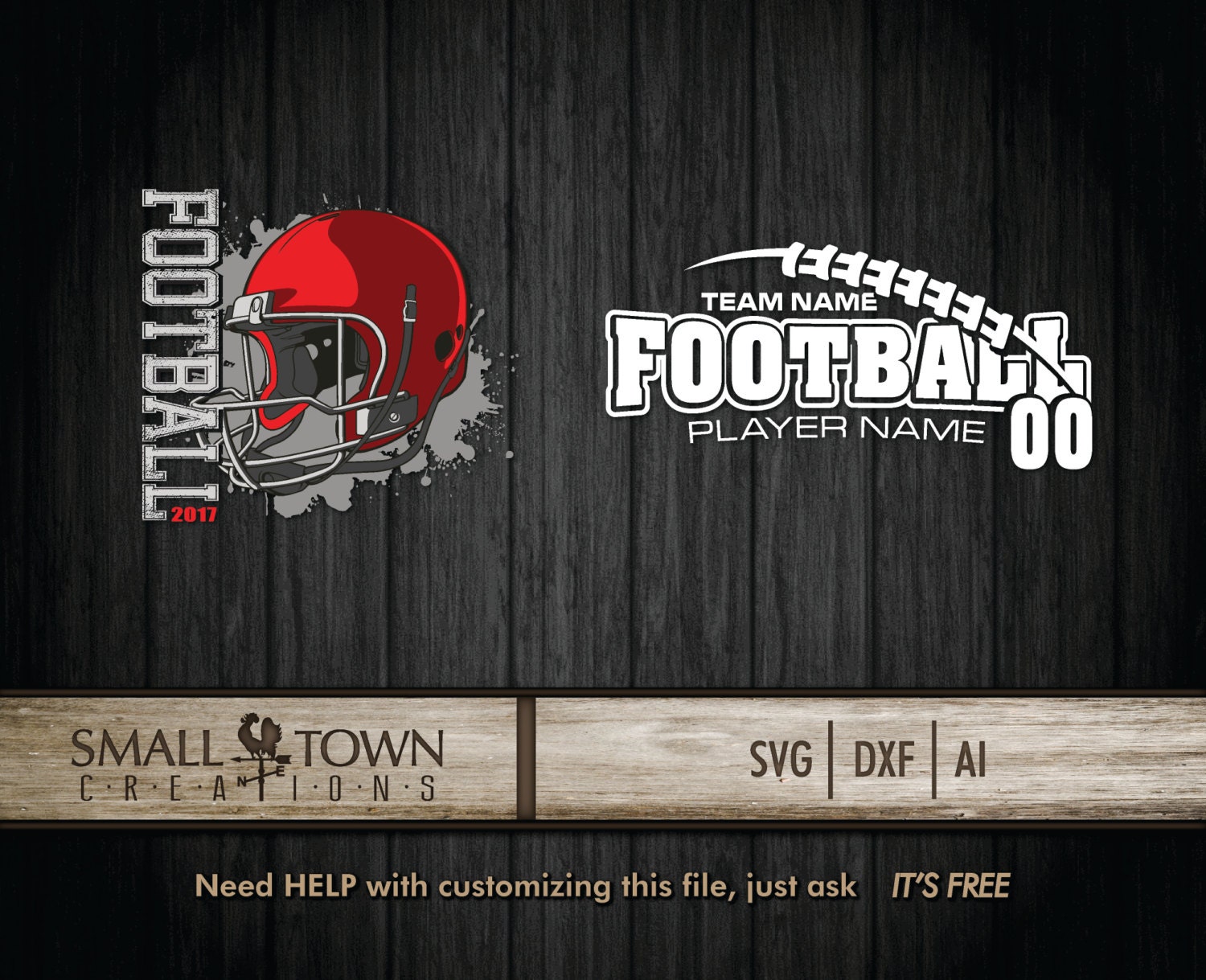 Download Football SVG Cut Files Vinyl Cutters Screen Printing