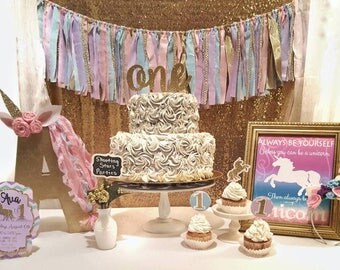 Unicorn Birthday Decorations, Unicorn First Birthday, Unicorn Party, Pastel Unicorn Party, Unicorn Birthday Set, Unicorn Party Decorations