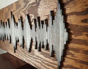 Dave Matthews Band Soundwave Wood Wall Art - Custom Wood Wall Art - Soundwave Art - Anniversary Gift Idea - Unique Gift Idea