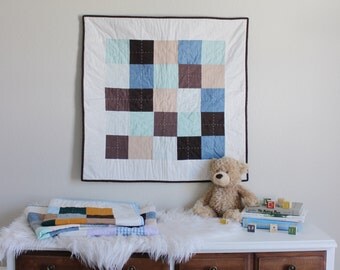 Ready to Ship Patchwork Play Mat Quilt, Car Seat Quilt, Baby Quilt, Crib Quilt