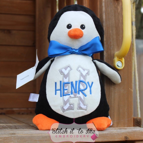 personalized stuffed penguin