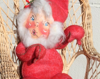 Vintage 1970 Annalee Mobilitee Christmas Santa Claus Pose Doll