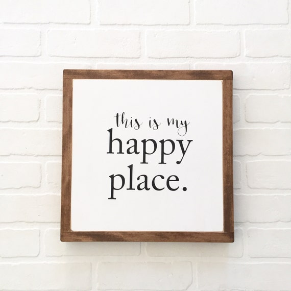 13x13 this is my happy place wood sign home housewarming