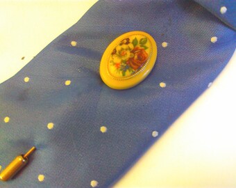 Vintage, flower, tie pin, flower pin, flower tie pin, vintage tie pin, tie pin, flower stick pin, vintage stick pin, jewelry, tie tack,