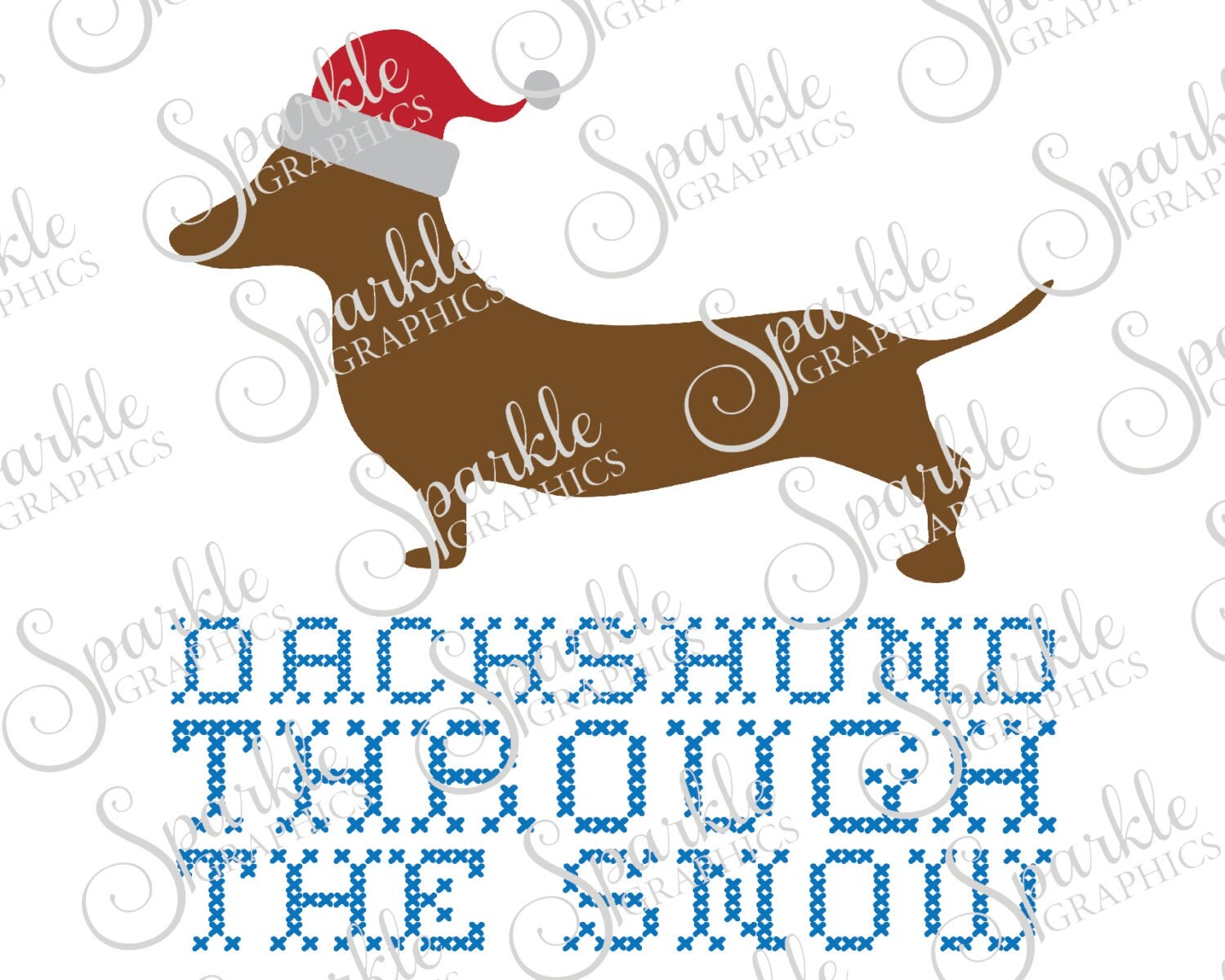 Download Dachshund Through The Snow Cut File Christmas SVG ...