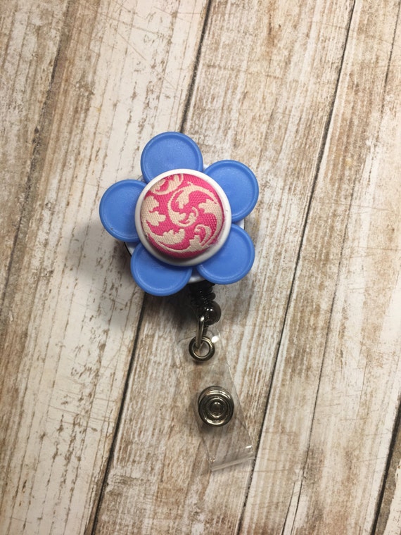 Blue Flower Name Badge Simple Name Badge Pretty Name Badge