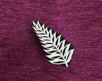 Leaf motif indian wood stamp, pottery stamps, textile stamps, wood carved printing block fabric stamps, batik stamps, tjaps