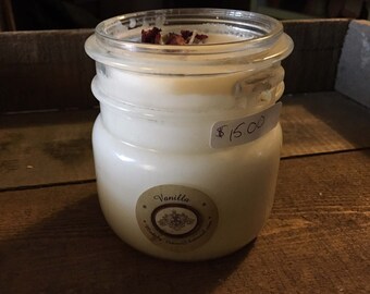 Vintage canning jar. Vanilla