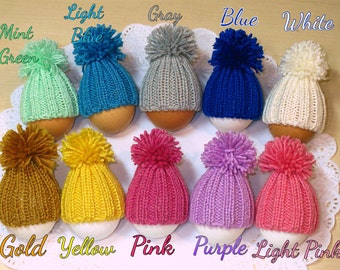 Easter decoration easter gifts egg cozy egg warmers knit egg cozies easter decor party favors table decor gift hostess egg hat egg holder