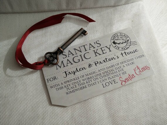 Santa s Magic Key Tag Cute Santa s Magic Key Handmade santa-s-magic-key-tag-cute-santa-s-magic-key-handmade