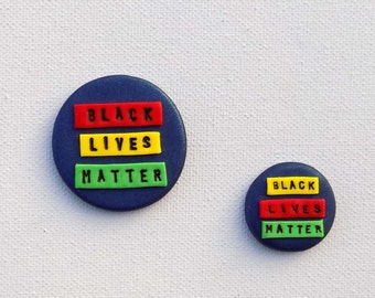 Black Lives Matter Pin, Hand Sculpted Pin, Our Revolution Pin, Freedom Pin, Against Racism Pin, No Rasism Button, Civil Rights Pin