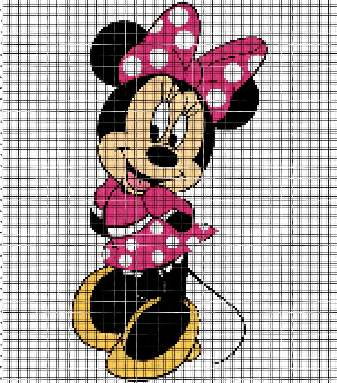 Minnie Mouse cross stitch pattern