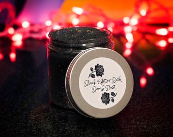 Black Bath Bomb Dust - Holographic Glitter