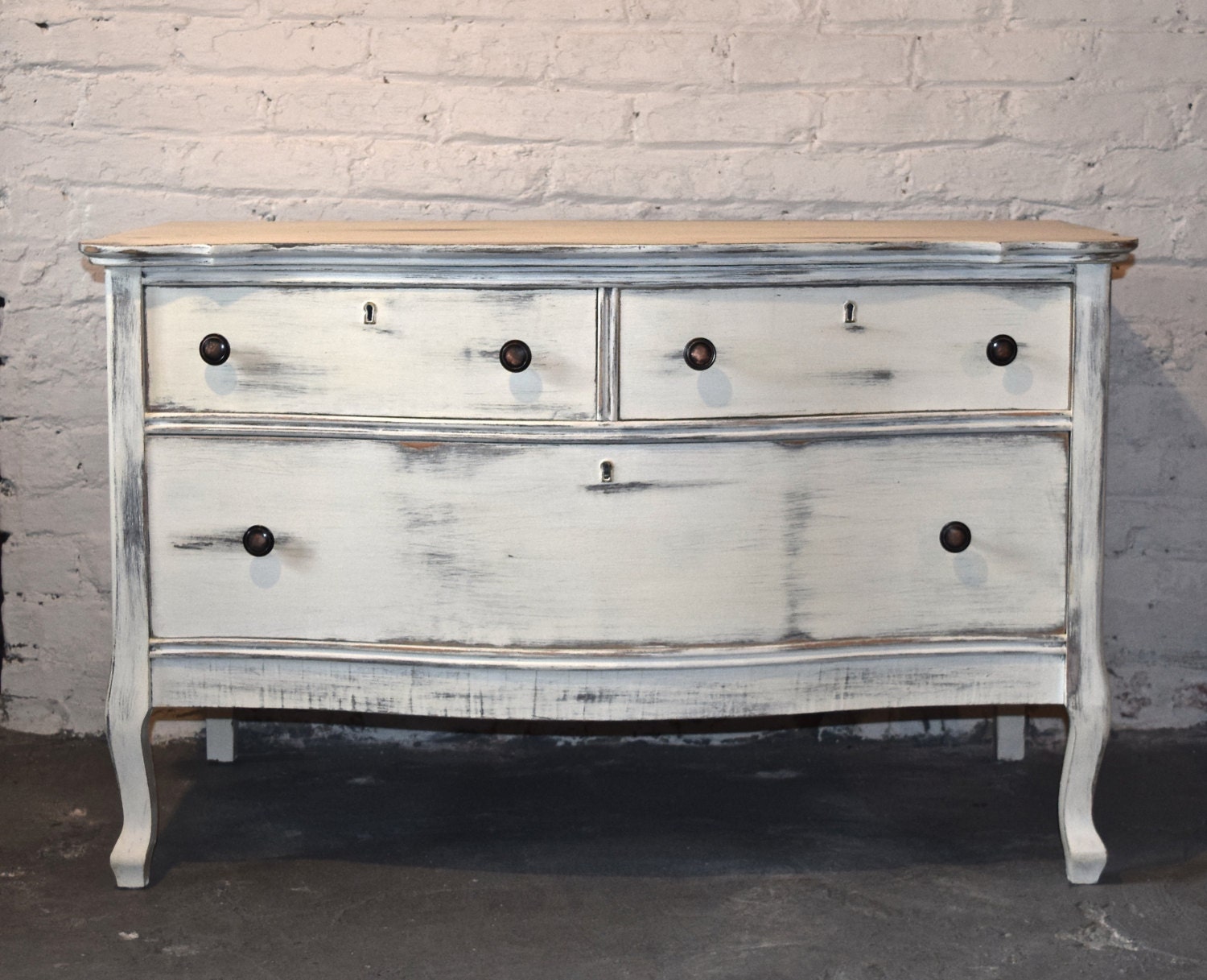 SOLD Antique Solid Wood Dresser / TV Stand