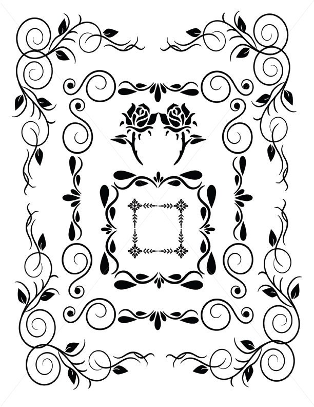 Download Vector Corbels Ornamental Corner Lines Fancy Borders SVG