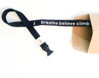 Black Cotton Chalk Bag Belt for Rock Climbing