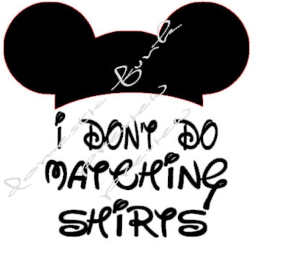 Download I Don't Do Matching Shirts Disney SVG from DomesticFunk on ...