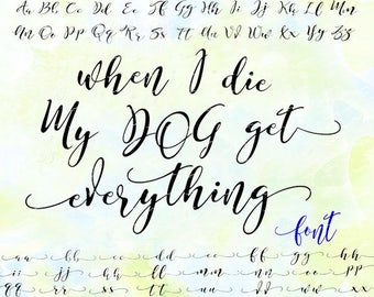 Cursive font svg, eps, png, cdr, file for Cricut, cut file for cutting machines, instant download
