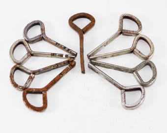 Unusual gift inspirational gift hand stamped key unique key industrial decor metal gift primitive key decoations Steampunk keys for jewelry