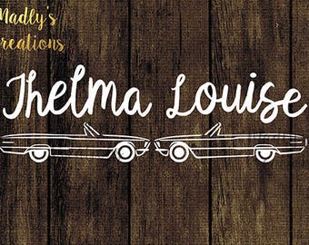Thelma & Louise with car SVG