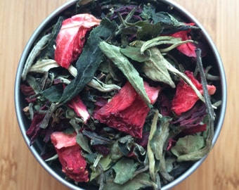White Strawberry Mint Loose Leaf Tea & Hand-Filled Tea Bags