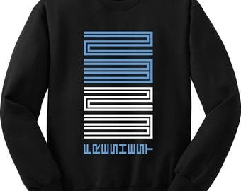 23 Carolina Blue Low XI 11 I 1 Mens Crewneck Crew Sweater Jordans Sneakers Match Sneakerhead