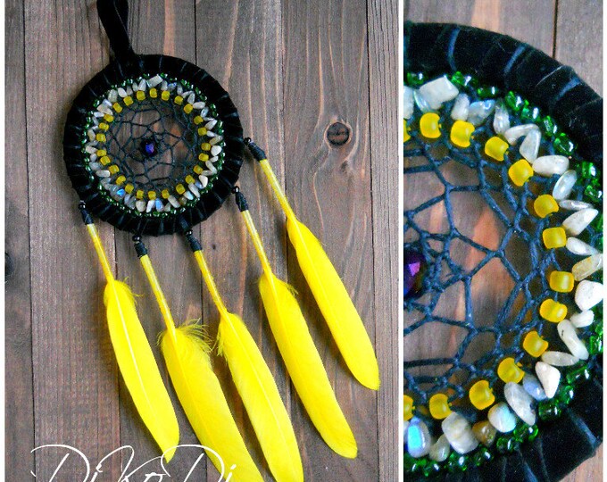 Dream catcher yellow Dreamcatcher wall hanging Boho dream catcher Home living Home decor Home decor wall art Bohemian décor Boho Home Décor