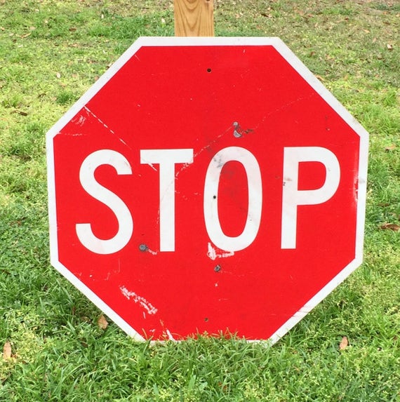 STOP SIGN Wall hanging yard art road sign traffic